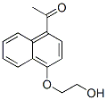 4-(2-ヒドロキシエトキシ)-1-ナフタレニルエタノン 化学構造式