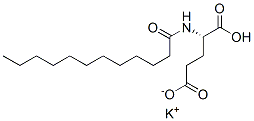 L-Glutamic acid, N-(1-oxododecyl)-, monopotassium salt(9CI) Struktur