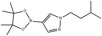 1-(3-メチルブチル)-1H-ピラゾール-4-ボロン酸, ピナコールエステル 化学構造式