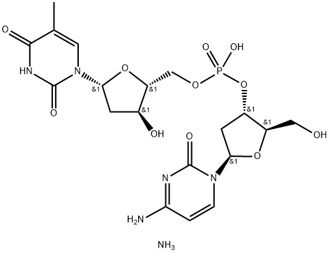 2'-DEOXYCYTIDYLYL(3'5')-THYMIDINEAMMONIU M Struktur