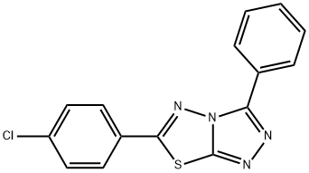 1,2,4-Triazolo(3,4-b)(1,3,4)thiadiazole, 6-(4-chlorophenyl)-3-phenyl- Structure