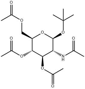 2-乙酰氨基-3,4,6-三-O-乙酰基-2-脱氧-Β-D-吡喃葡萄糖苷叔丁酯, 7772-86-3, 结构式