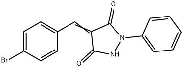 (4E)-4-(4-Bromobenzylidene)-1-phenyl-3,5-pyrazolidinedione Struktur