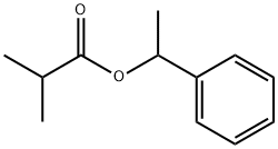 2-甲基丙酸-1-苯乙酯,7775-39-5,结构式