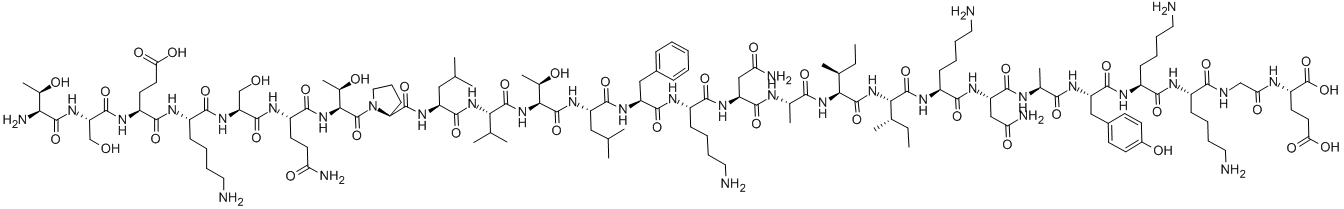人源Β型内吗啡肽片段多肽(6-31),77761-27-4,结构式