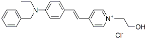 4-[2-[4-[benzyl(ethyl)amino]phenyl]vinyl]-1-(2-hydroxyethyl)pyridinium chloride  Struktur