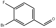 3-ブロモ-4-フルオロベンズアルデヒド 化学構造式