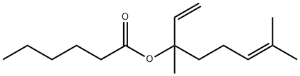 己酸-1,5-二甲基-1-乙烯基-4-己烯酯, 7779-23-9, 结构式