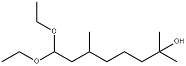 8,8-二乙氧基-2,6-二甲基-2-辛醇,7779-94-4,结构式