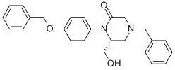 (R)-1-(4-BENZYLOXYPHENYL)-4-BENZYL-6-HYDROXYMETHYL-PIPERAZIN-2-ONE Structure