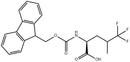 FMOC-5,5,5-トリフルオロ-DL-ロイシン 化学構造式