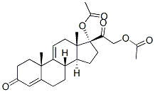 17α,21-ジアセトキシ-4,9(11)-プレグナジエン-3,20-ジオン 化学構造式