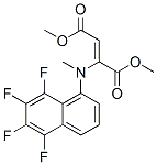 (Z)-2-[メチル(5,6,7,8-テトラフルオロ-1-ナフチル)アミノ]-2-ブテン二酸ジメチル 化学構造式