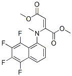 (Z)-2-[Methyl(5,6,7,8-tetrafluoro-1-naphtyl)amino]-2-butenedioic acid dimethyl ester Struktur