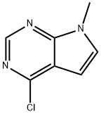 4-クロロ-7-メチル-7H-ピロロ[2,3-D]ピリミジン 化学構造式