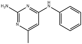 2-アミノ-4-アニリノ-6-メチルピリミジン 化学構造式