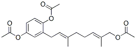 Diacetic acid 2-[8-(acetyloxy)-3,7-dimethyl-2,6-octadienyl]-1,4-phenylene ester Structure