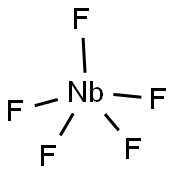 ニオブ(V)ペンタフルオリド 化学構造式