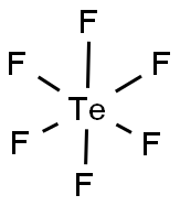 テルル(VI)ヘキサフルオリド 化学構造式