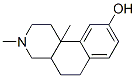 3,10b-dimethyl-9-hydroxy-1,2,3,4,4a,5,6,10b-octahydrobenzo(f)isoquinoline 结构式
