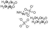 硫酸铝铵,十二水合物, 7784-26-1, 结构式