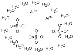 Aluminium sulfate octadecahydrate Struktur