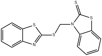 2(3H)-Benzothiazolethione,3-[(2-benzothiazolylthio)methyl]- Structure