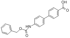 4'-[(ベンジルオキシカルボニル)アミノ]ビフェニル-4-カルボン酸 化学構造式