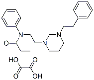 oxalic acid, N-[2-(3-phenethyl-1,3-diazinan-1-yl)ethyl]-N-phenyl-propa namide 化学構造式