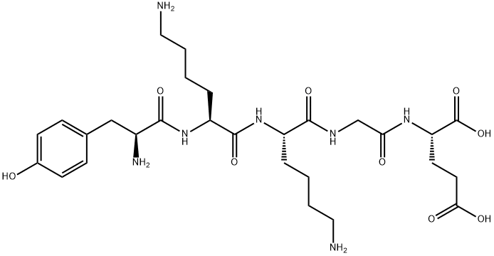 TYR-LYS-LYS-GLY-GLU 结构式