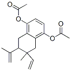 二酢酸6-エテニル-5,6,7,8-テトラヒドロ-6-メチル-7-(1-メチルエテニル)ナフタレン-1,4-ジイル 化学構造式