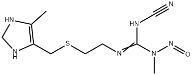 77893-24-4 Guanidine, 2-cyano-1-methyl-3-(2-(((4-methyl-4-imidazolin-5-yl)methyl) thio)ethyl)-1-nitroso-