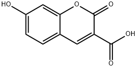 7-ヒドロキシクマリン-3-カルボン酸 化学構造式