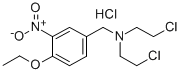 BENZYLAMINE, N,N-BIS(2-CHLOROETHYL)-4-ETHOXY-3-NITRO-, HYDROCHLORIDE Structure