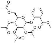 (2'-METHOXYCARBONYL)PHENYL-2-,3,4,6-TETRA-O-ACETYL-BETA-D-GLUCOPYRANOSE Struktur