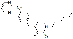 77917-01-2 1-hexyl-4-[[4-(pyrimidin-2-ylamino)phenyl]methyl]piperazine-2,3-dione