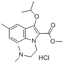 1-(beta-Dimethylaminoaethyl)-2-methoxycarbonyl-3-isopropyloxy-5-methyl -indol-hydrochlorid 结构式