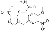 Acetamide, 2-((1-((4-methoxy-3-nitrophenyl)methyl)-2-methyl-4-nitro-1H -imidazol-5-yl)thio)- Structure