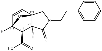 4-OXO-3-PHENETHYL-10-OXA-3-AZA-TRICYCLO[5.2.1.0(1,5)]DEC-8-ENE-6-CARBOXYLIC ACID Structure