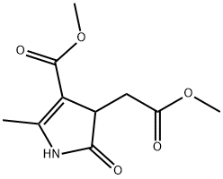 4,5-ジヒドロ-4-(2-メトキシ-2-オキソエチル)-2-メチル-5-オキソ-1H-ピロール-3-カルボン酸メチル 化学構造式