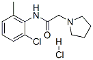 N-(2-chloro-6-methylphenyl)pyrrolidine-1-acetamide monohydrochloride Structure