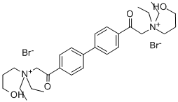 4,4'-Biphenylenebis(2-oxoethylene)bis(diethyl(3-hydroxypropyl)ammonium) dibromide Structure