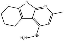 4-HYDRAZINO-2-METHYL-5,6,7,8-TETRAHYDRO[1]BENZOTHIENO[2,3-D]PYRIMIDINE 化学構造式