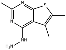 4-HYDRAZINO-2,5,6-TRIMETHYLTHIENO[2,3-D]PYRIMIDINE Struktur