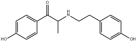 2-(4-Hydroxyphenethylamino)-1-(4-hydroxyphenyl)propan-1-one Struktur