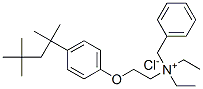 苄基二乙基-2-[对-(1,1,3,3-四甲基丁基)苯氧基]乙基氯化铵,78-05-7,结构式