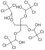 1,1'-[2,2-ビス[(2,2,2-トリクロロ-1-ヒドロキシエトキシ)メチル]-1,3-プロパンジイルビス(オキシ)]ビス(2,2,2-トリクロロエタノール) 化学構造式