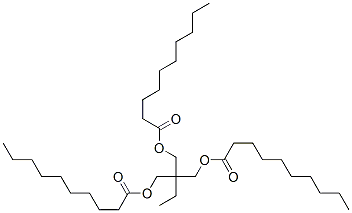 2-ethyl-2-[[(1-oxodecyl)oxy]methyl]-1,3-propanediyl didecanoate Struktur