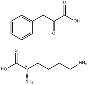 L-lysine mono(benzenepyruvate) Struktur