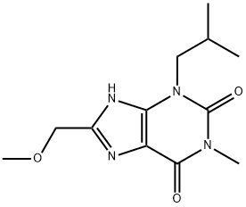 8-甲氧基甲基-3-异丁酰-1-甲基黄嘌呤, 78033-08-6, 结构式